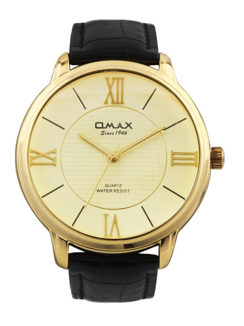

Omax Unisex Gold Toned Dial Watch