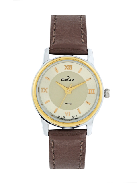 

Omax Women Muted Gold Toned Dial Watch