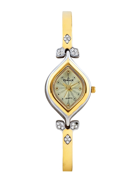 

Omax Women Muted Gold Toned Dial Watch