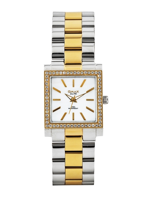 

Omax Women Pearly White Dial Watch