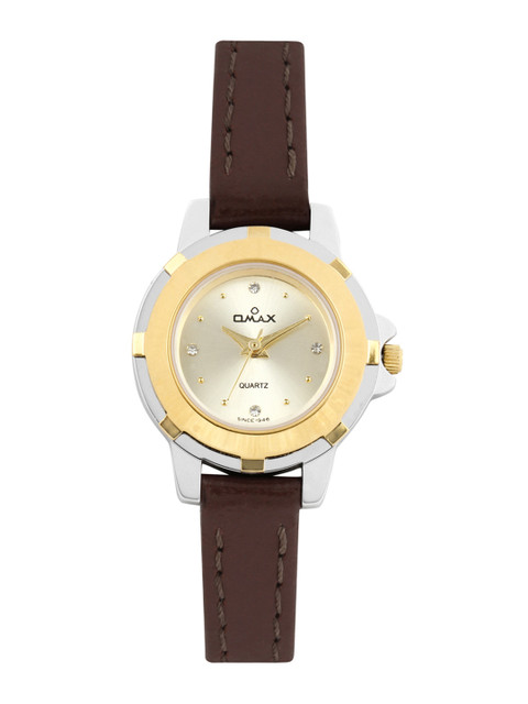 

Omax Women Muted Gold Toned Dial Watch
