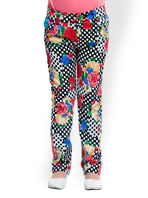 

Oxolloxo Girls Multicoloured Printed Trousers, Multi