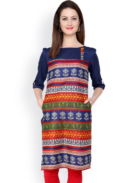 

Pannkh Women Multicoloured Printed Kurta, Multi