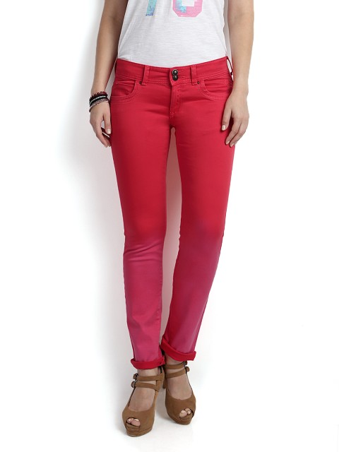 

Pepe Jeans Women Red Frisky Slim Fit Jeans