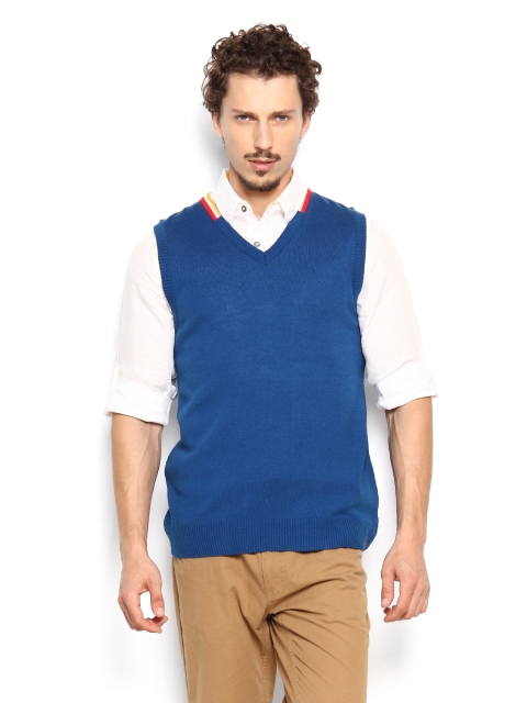 

Peter England Men Blue Sweater