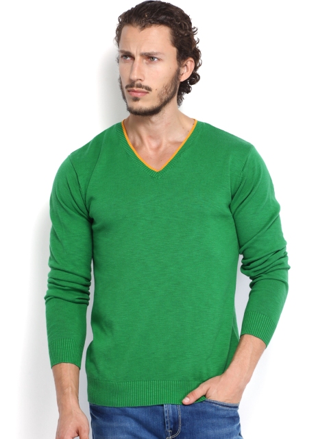 

Peter England Casuals Men Green Sweater