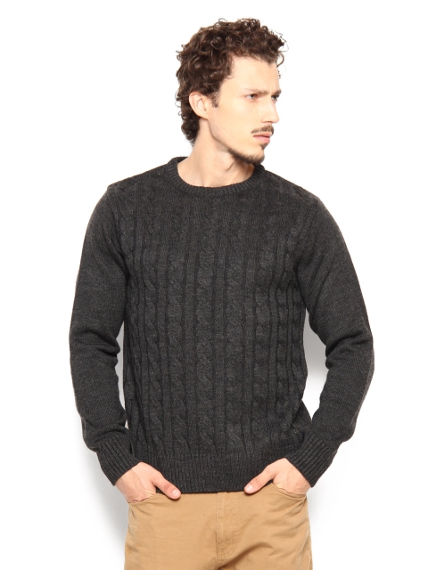 

Peter England Men Grey Sweater