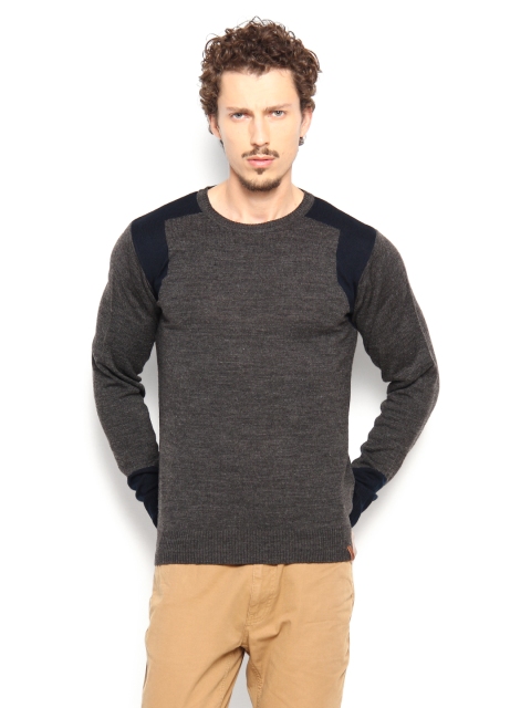 

Peter England Men Grey Sweater