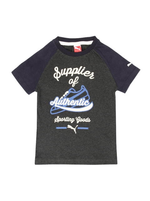 

Puma Boys Dark Grey Printed T-shirt