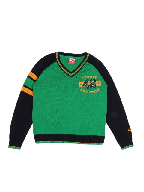 

Puma Boys Green & Navy Colour Blocked Sweater