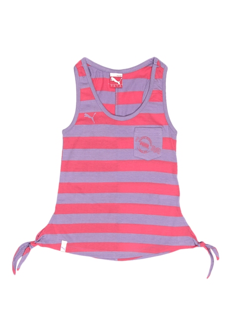 

Puma Girls Lavender & Pink Striped Racer Back Tank Top