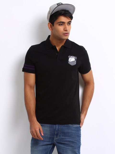 

Puma Men Black Polo T-shirt