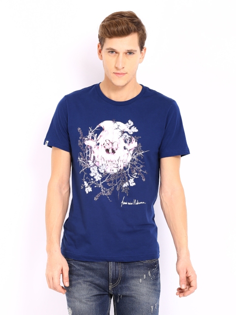 

Puma Men Blue Printed T-shirt