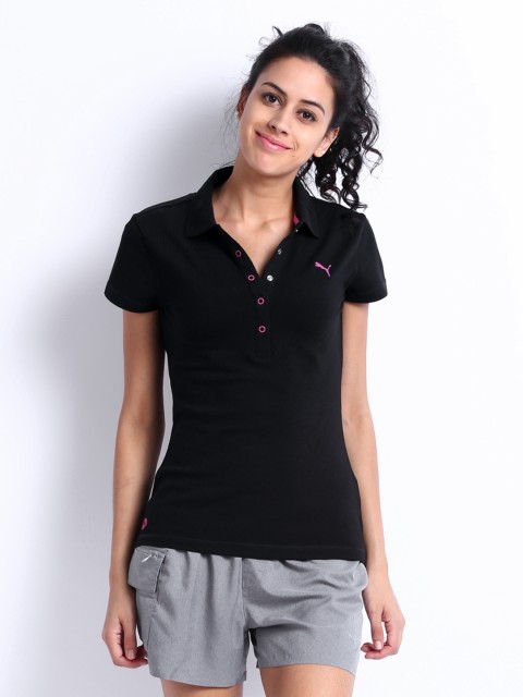 

Puma Women Black Polo T-shirt