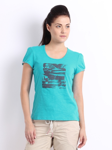 

Puma Women Blue Printed T-shirt