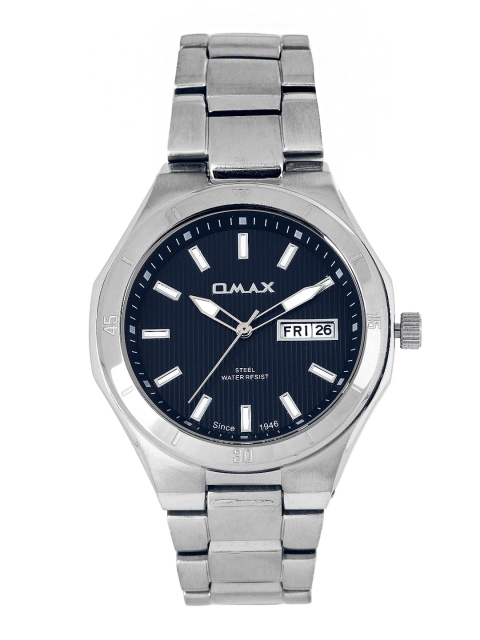 

Omax Men Navy Dial Watch SS633, Navy blue