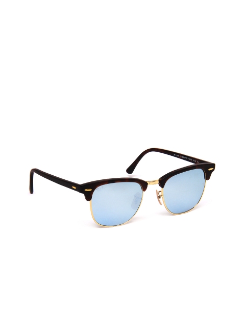 

Ray-Ban Men Mirrored Browline Sunglasses 0RB3016, Blue