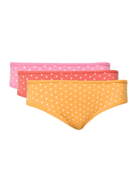 

Red Rose Set of 3 Briefs, Pink
