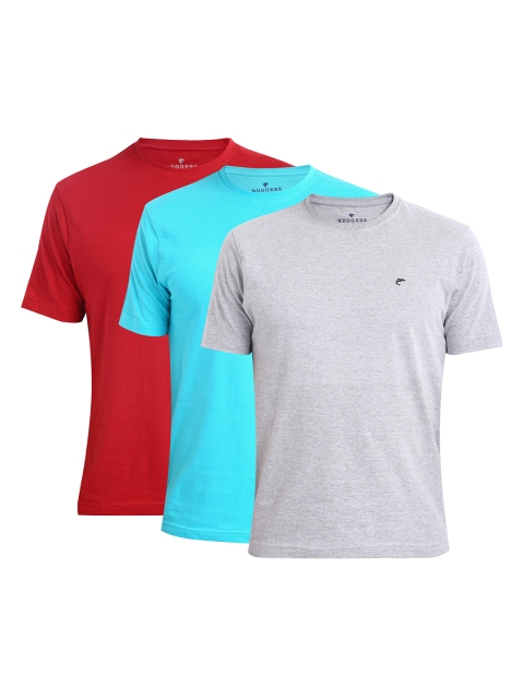 

Ruggers Men Pack of 3 Pure Cotton T-shirts, Red