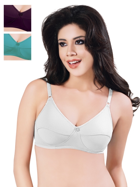 

Sonari Pack of 3 Full-Coverage Bras, Blue