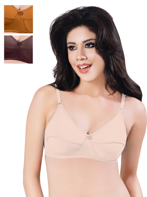 

Sonari Pack of 3 Full-Coverage T-shirt Bras, Skin