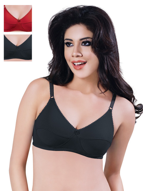 

Sonari Pack of 3 Full-Coverage Bras, Black