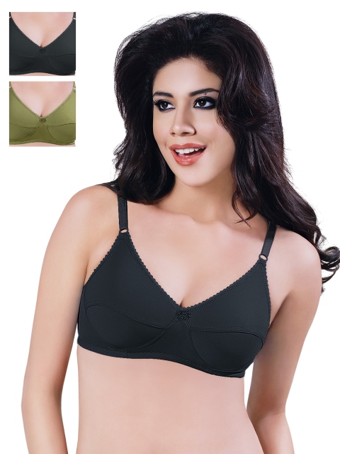 

Sonari Pack of 3 Full-Coverage Bras, Black