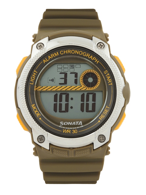 

Sonata Men Olive Digital Watch 77005PP02