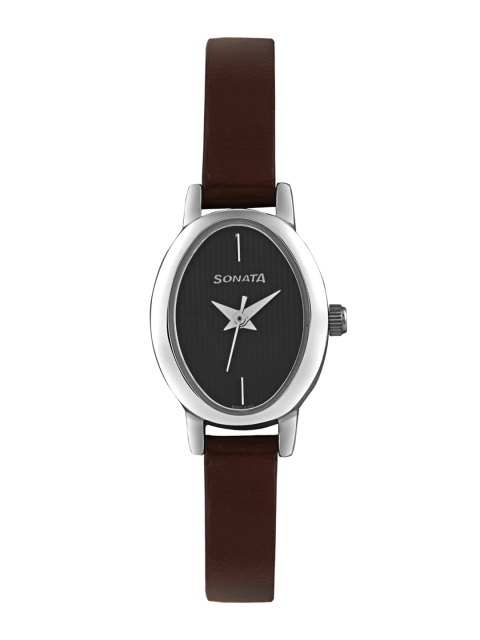

Sonata Women Black Dial Watch 8100SL02