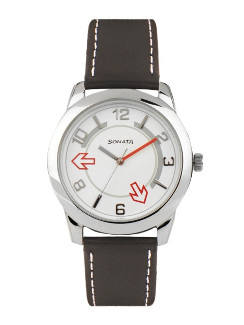 

Sonata Yuva Men White Dial Watch NC7924SL03