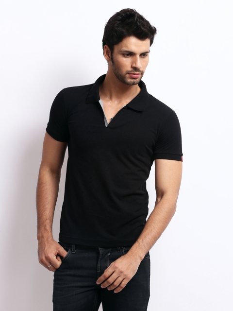 

Status Quo Men Black Polo T-shirt