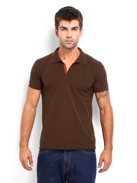 

Status Quo Men Coffee Brown Pique Polo T-shirt