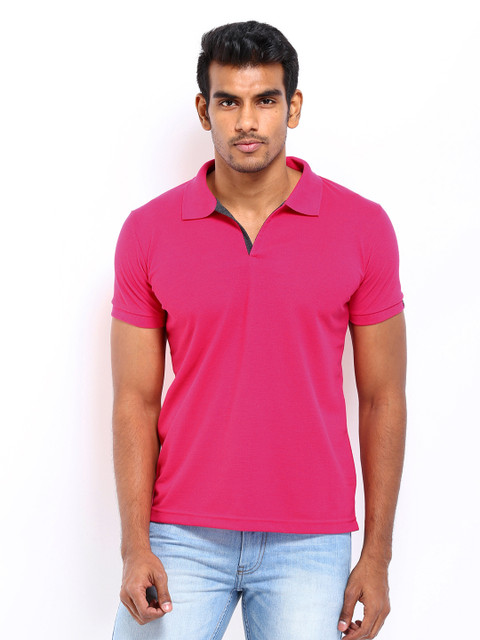 

Status Quo Men Fuschia Pink Pique Polo T-shirt
