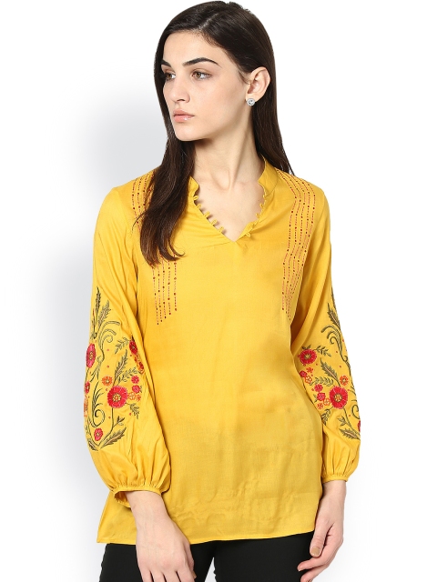 

Taurus Women Mustard Yellow Top