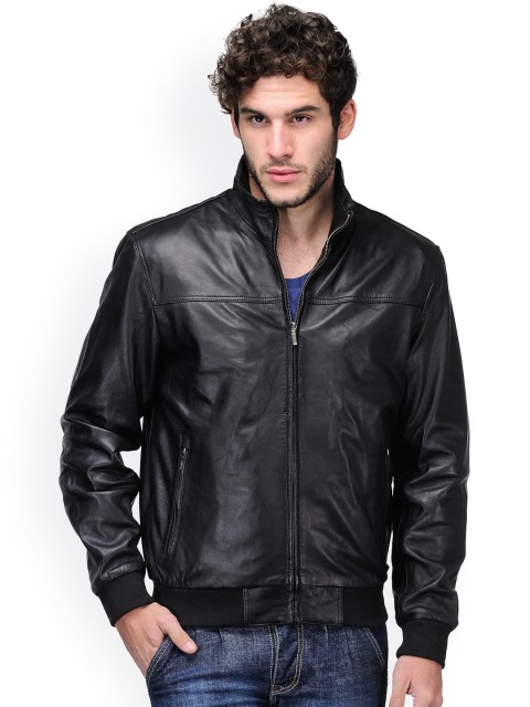 

Teakwood Leathers Men Black Leather Jacket