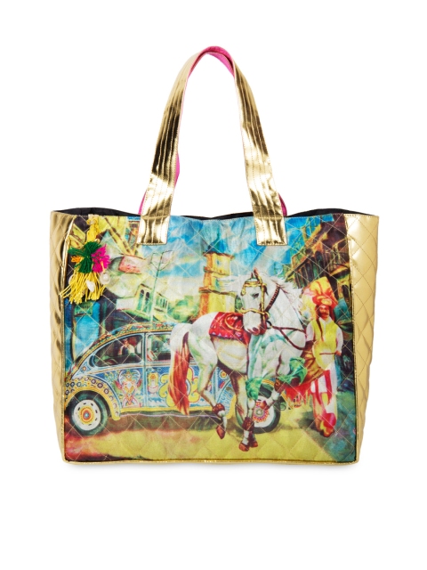 

The House of Tara Women Multicoloured Printed Tote Bag, Multi