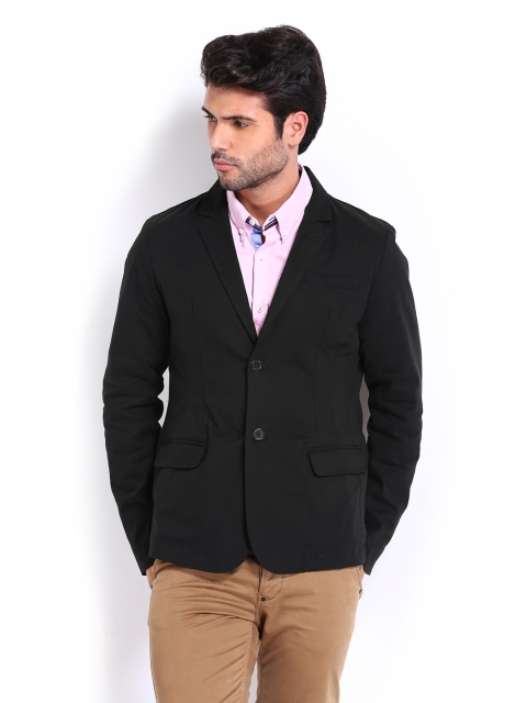 

The Indian Garage Co Men Black Slim Fit Blazer