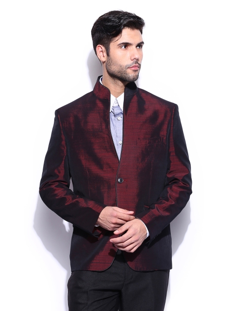 

Theme Men Maroon Slim Fit Blazer