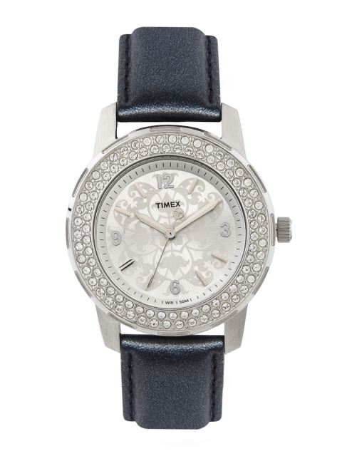 

Timex Women Silver-Toned Dial Watch T2N150