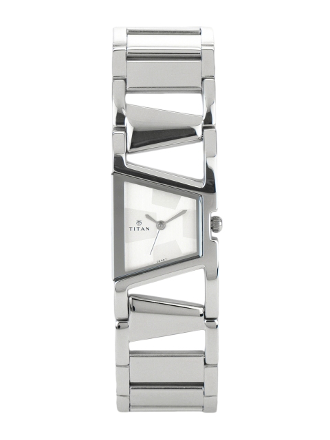 

Titan Women Silver-Toned & White Dial Watch 2486SM01