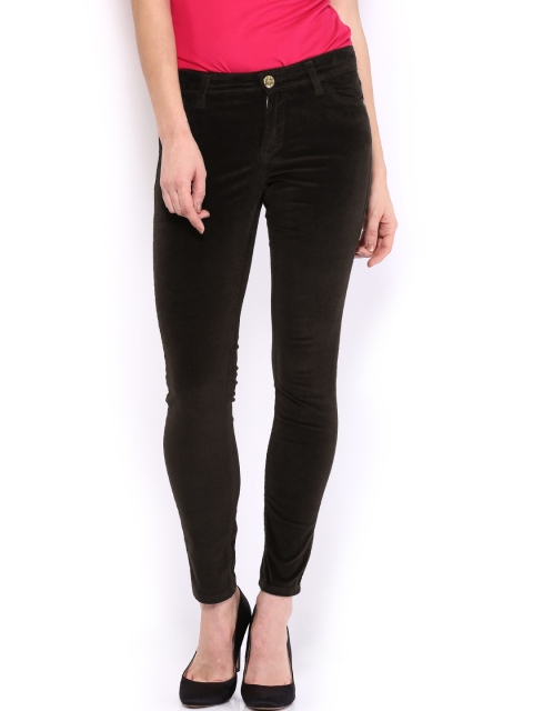 

Tokyo Talkies Women Brown Slim Fit Trousers