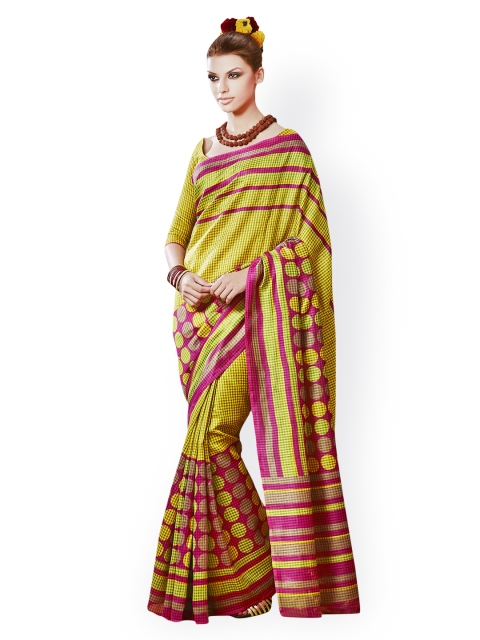 

Touch Trends Multicoloured Printed Banarasi Silk Partywear Saree, Multi