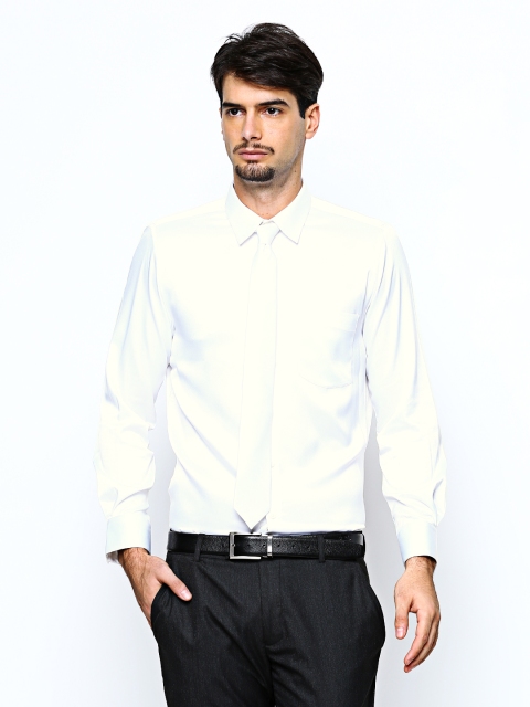 

Turtle Men White Satin Slim Fit Partywear Shirt