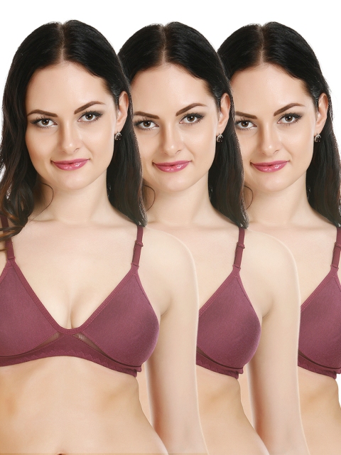 

Tweens Pack of 3 Magenta Full-Coverage T-shirt Bras 258