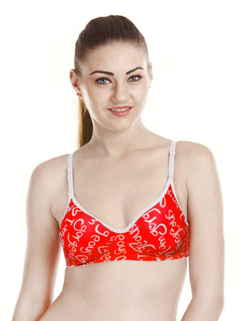 

Tweens Red Printed Full Coverage T-shirt Bra TW1341PR36C