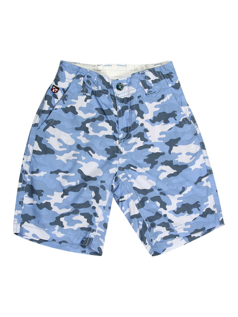 

U.S. Polo Assn. Kids Boys Blue & White Camouflage Print Shorts