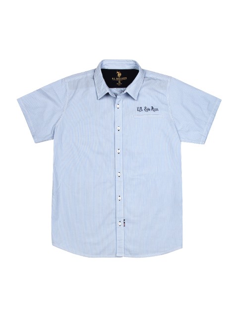 

U.S. Polo Assn. Kids Boys Blue & White Striped Shirt