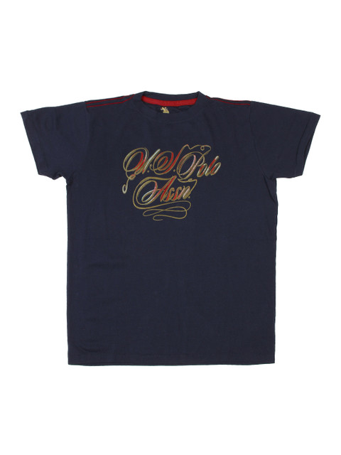 

U.S. Polo Assn. Kids Boys Blue Printed T-shirt