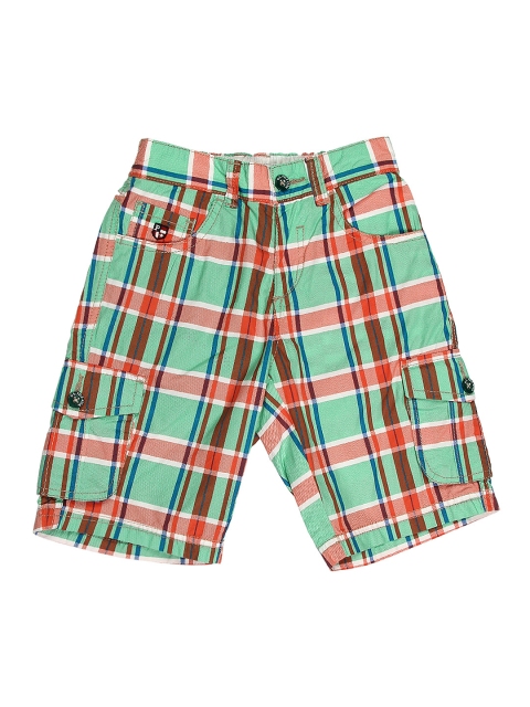 

U.S. Polo Assn. Kids Boys Green & Orange Checked Shorts