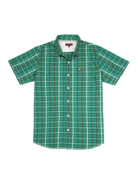 

U.S. Polo Assn. Kids Boys Green Checked Shirt